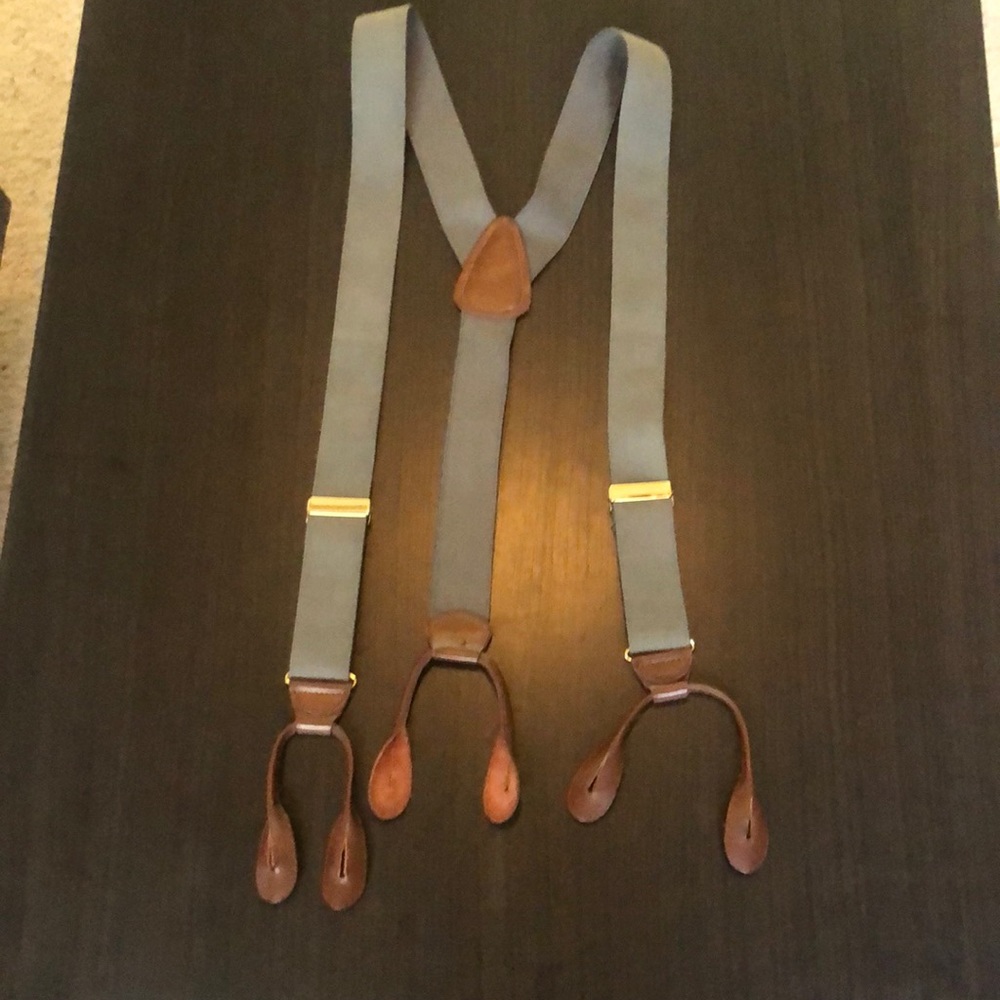 Men's taupe-colored suspenders